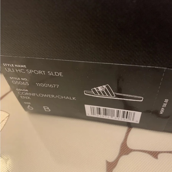 COACH ULI HC SPORT SLIDE WITH HORSE AND CARRIGE PRINT - Cornflower/Chalk New Sz6 - Picture 4 of 4